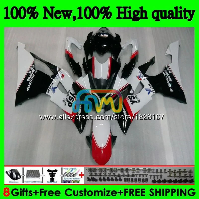 YZF-R6 для YAMAHA YZF600 YZF-600 YZFR6 08 09, 10, 11, 12, 63BS. 16 YZF 600 R 6 YZF R6 2008 Черный Белый 2009 2010 2011 2012 обтекатели
