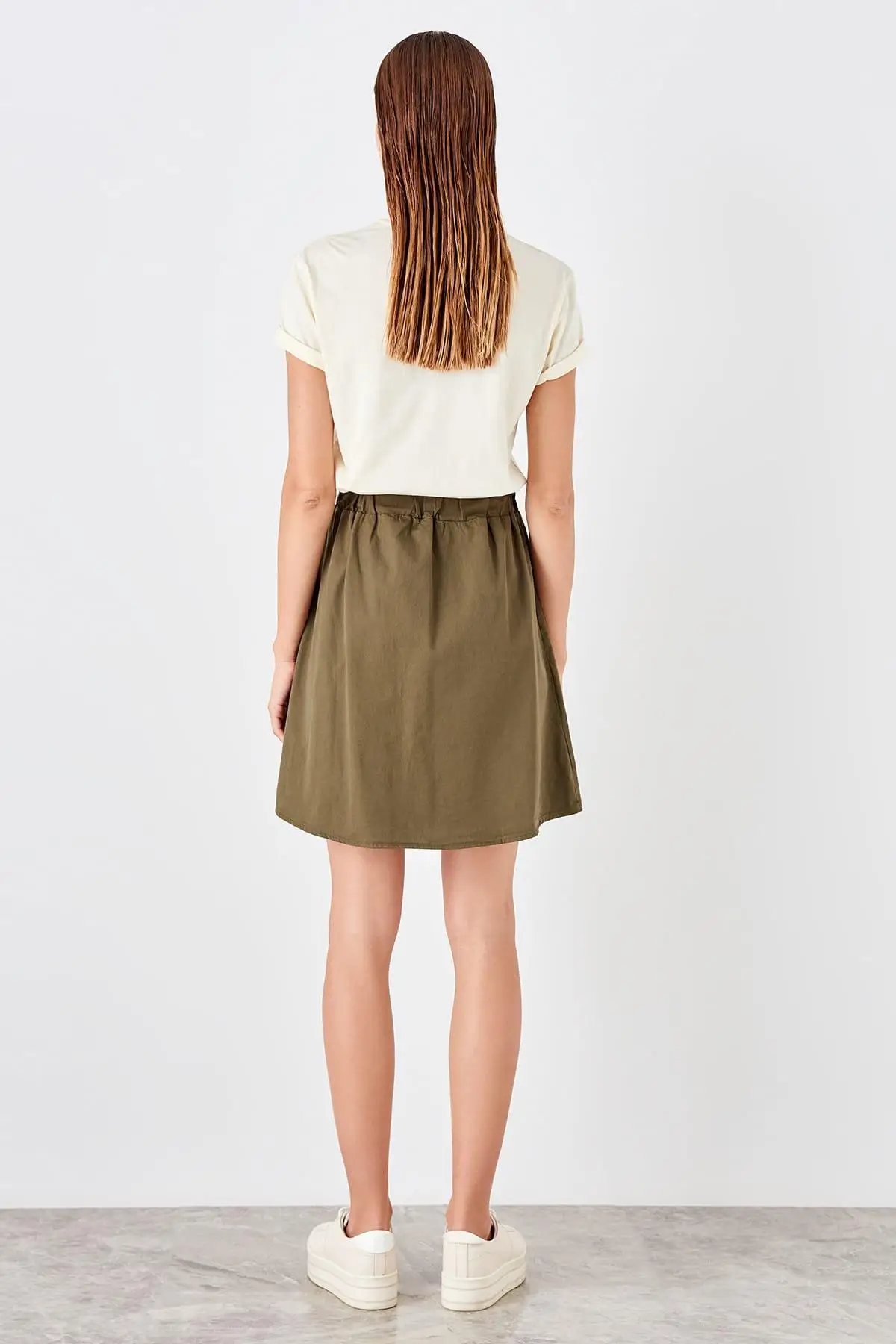 Trendyol Haki юбка с деталями TWOSS19ET0129