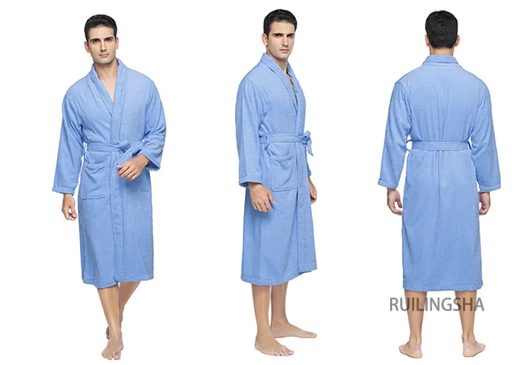 red plaid pajama pants 100% Cotton Toweling Terry Bath Robe Unisex Lovers Soft Bathrobe Men Women Nightgown Sleepwear Male Casual Home Dressing Gown men's cotton lounge pants