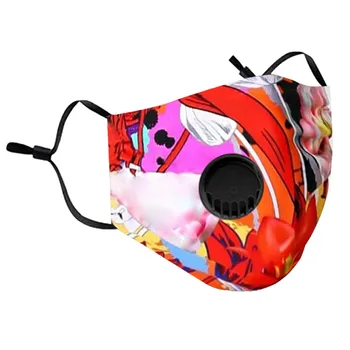 

1PCS Activated Carbon Face Cover With Breathing Valve +2PCS Filter Windbreak Seamless Outdoor Quick-drying Dustproof mascaras