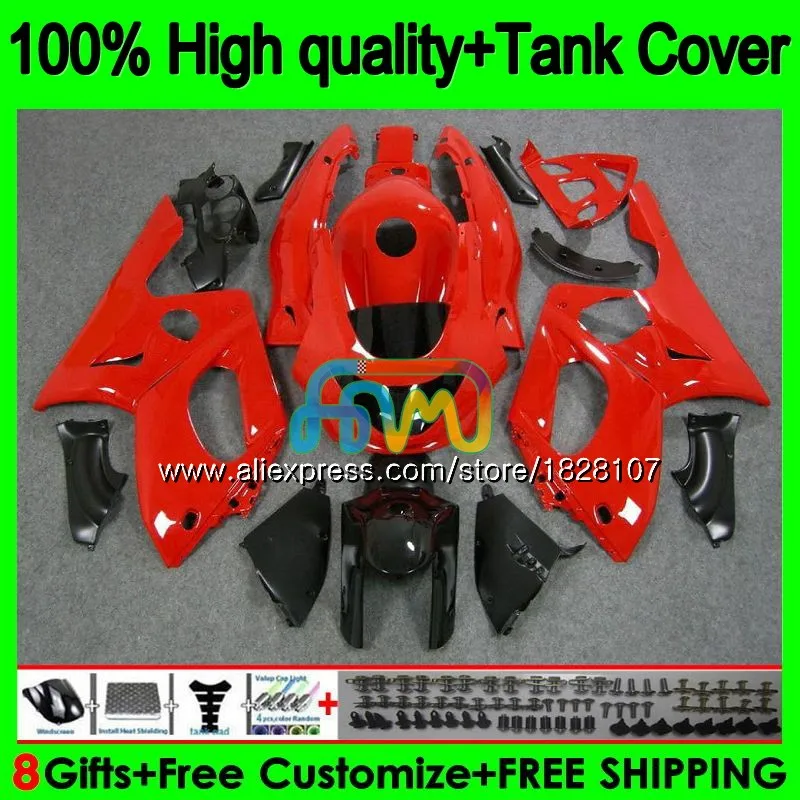 YZF-600R для YAMAHA YZF600R Thundercat 96 97 98 1999 2000 2001 02 72BS. 103 YZF 600R 1996 1997 1998 красные, черные 99 00 01 обтекатель