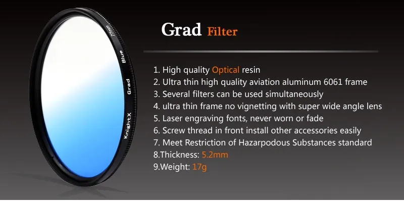 KnightX FLD UV CPL ND Star Filter polarizer red Camera Lens gnd Filter For canon eos sony nikon 49 52 55 58 62 67 72 77 mm color