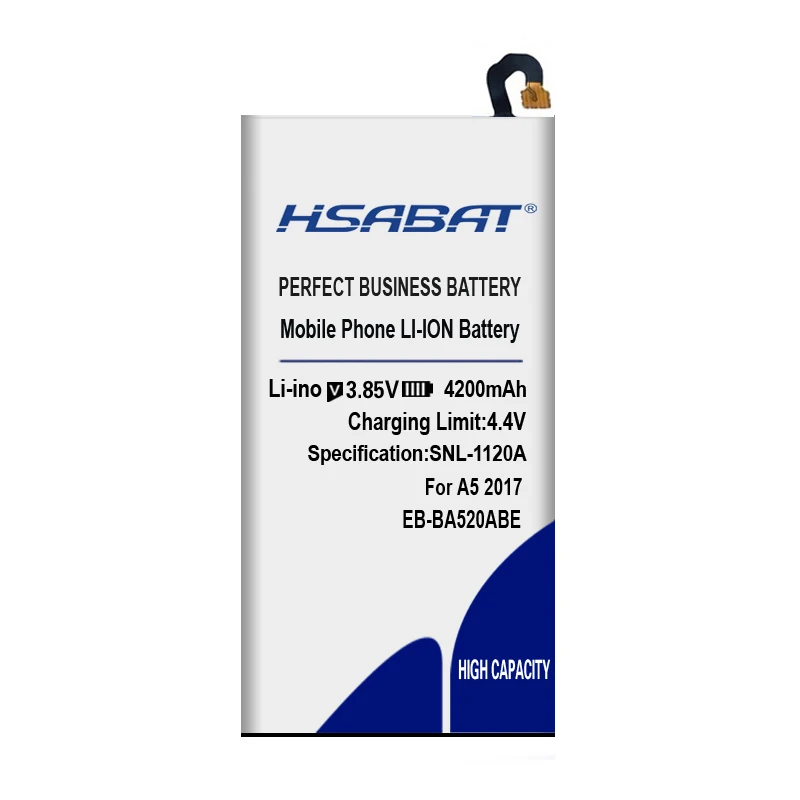 HSABAT 4200 мА/ч, EB-BA520ABE Батарея для samsung A5 A520 SM-A520F SM-A520F/DS SM-A520K SM-A520L SM-A520S