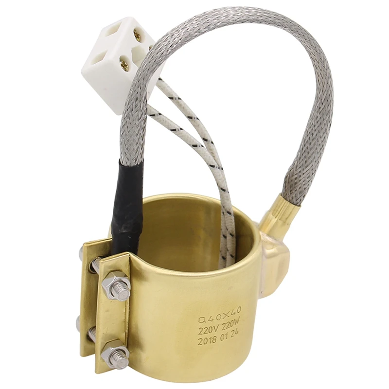 

ELEG-40X40Mm 220V 220W Electric Brass Band Heater Copper Heating Ring