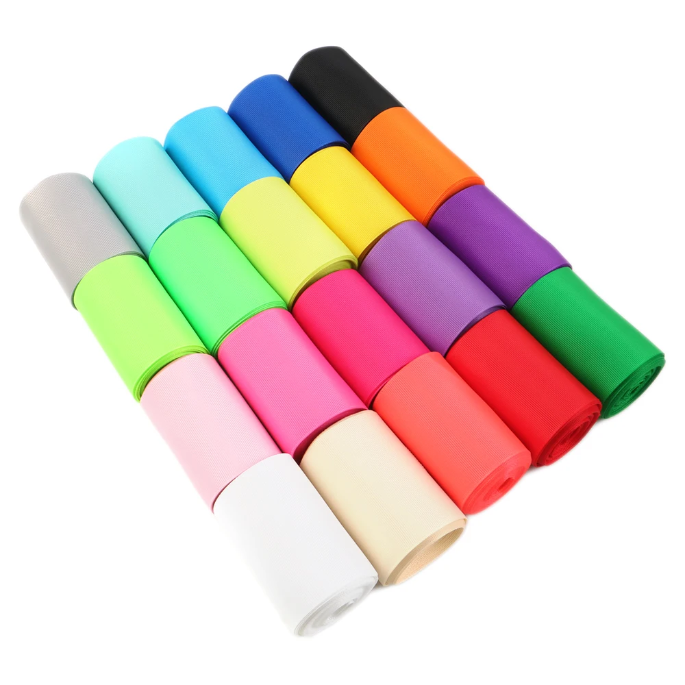 23Multi-Colors 10 ярдов " 75 мм лента из ткани, красная лента, бант для волос, домашняя упаковка, Подарочная упаковка DIY, 10Y40734