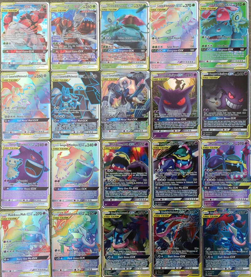 NEW 120pcs 40 TAG TEAM+80GX Ultra Beast Shining Cards Game Battle Carte Trading Cards Game for Children Toy Gifts NEW 120pcs 40 TAG TEAM+80GX Ultra Beast Shining Cards Game Battle Carte Trading Cards Game for Children Toy Gifts