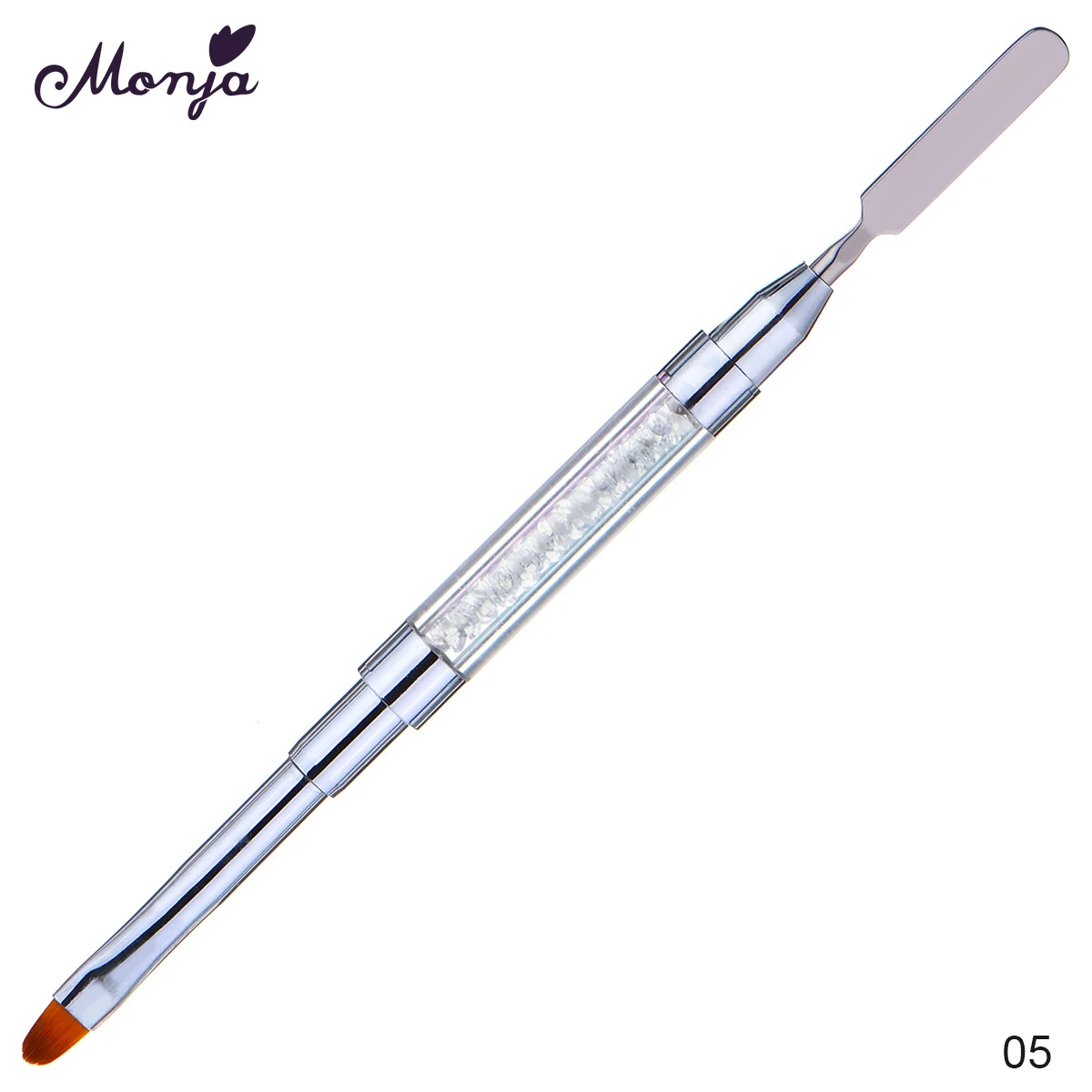 Monja двухсторонняя кисть для рисования ногтей, акриловая УФ-гель для наращивания, строительный карандаш для нанесения страз, шпатель для удаления геля для ногтей