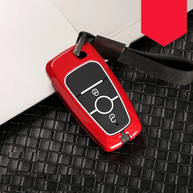 2button carbonred Сплав из углеродного волокна+ силиконовый Автомобильный Брелок чехол Чехол для Ford Mondeo Fusion F150 Mustang Explorer Edge Ecosport F-150 F-250 - Название цвета: 2button carbonred