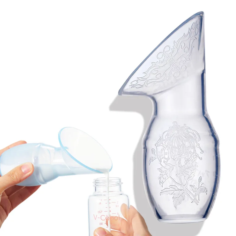 

V-Coool Silicone Breast Pump Manual Large Suction Milk Claw Piece Silica Gel Pull Milk Maker Breast Milk Collector Drain Connect