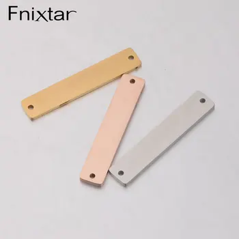 

Fnixtar 20Pcs 6*32mm Two Holes Rectangle Bar Blank Charms Mirror Polish Stainless Steel Connector Charms For DIY Jewelry Making