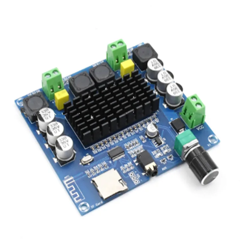XH-A105 2x100 Вт Bluetooth 5,0 цифровой усилитель плата TDA7498 стерео аудио усилитель модуль Поддержка TF карты AUX