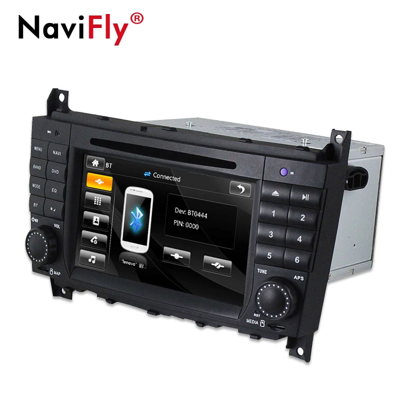 NaviFly 2 din автомагнитола для Mercedes/Benz W203 W209 W219 c-класс C180 C200 CLK200 с dvd gps картой SD UDB