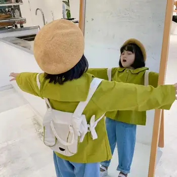 

Boys Green Long Sleeve Shirt School Boys Coat Jacket Children Girls Blouse Kids Clothes Free Cartoon Dog School Bags