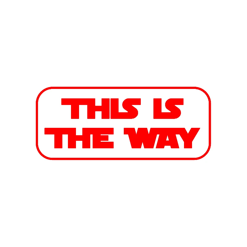 20*8cm'This Is The Way' Mandalorian Baby Yoda Stickers for Laptop Window Bumper Montorcycle Sticker Waterproof Can be customized