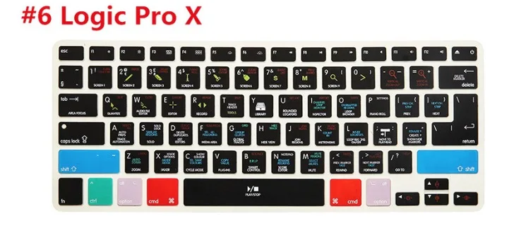 Горячий ключ для macbook pro13 retina 15 17 A1398 A1502 raccourci clavier couverture для Adobe Serato DJ Logic Pro X Live VIM/VI - Цвет: Logic Pro X