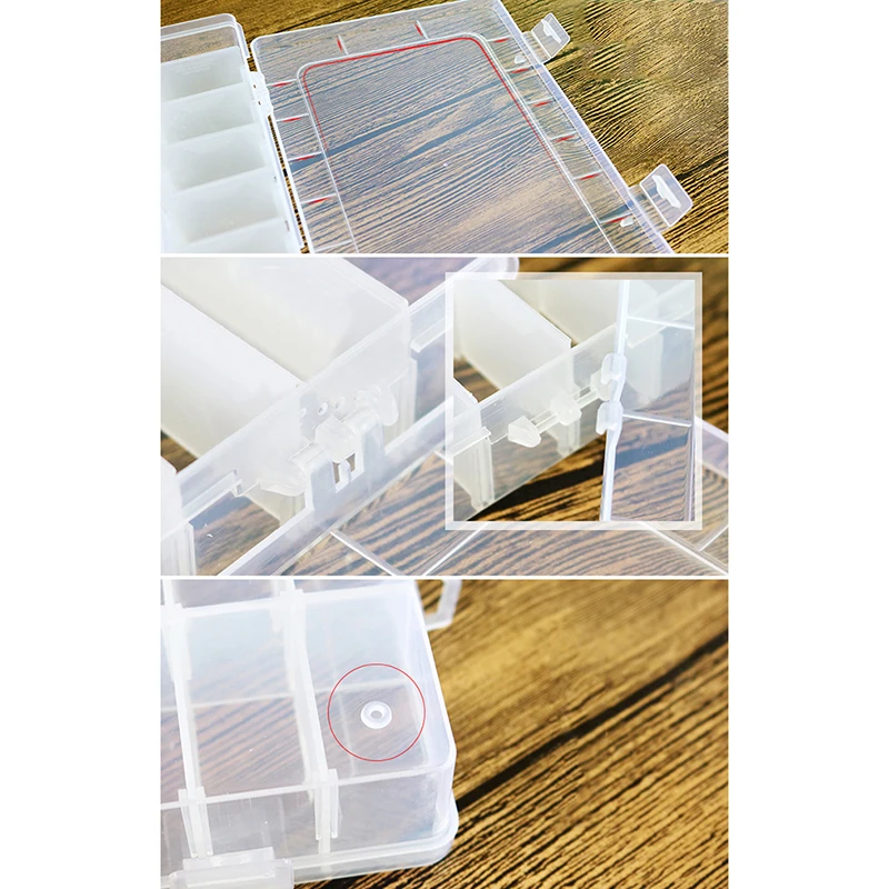 Description Picture 5 of item24 Grids Transparent Plastic Embroidery Floss Storage Box Floss Bobbins Organizer DIY Cross Stitch Sewing Tools Thread Bobbins