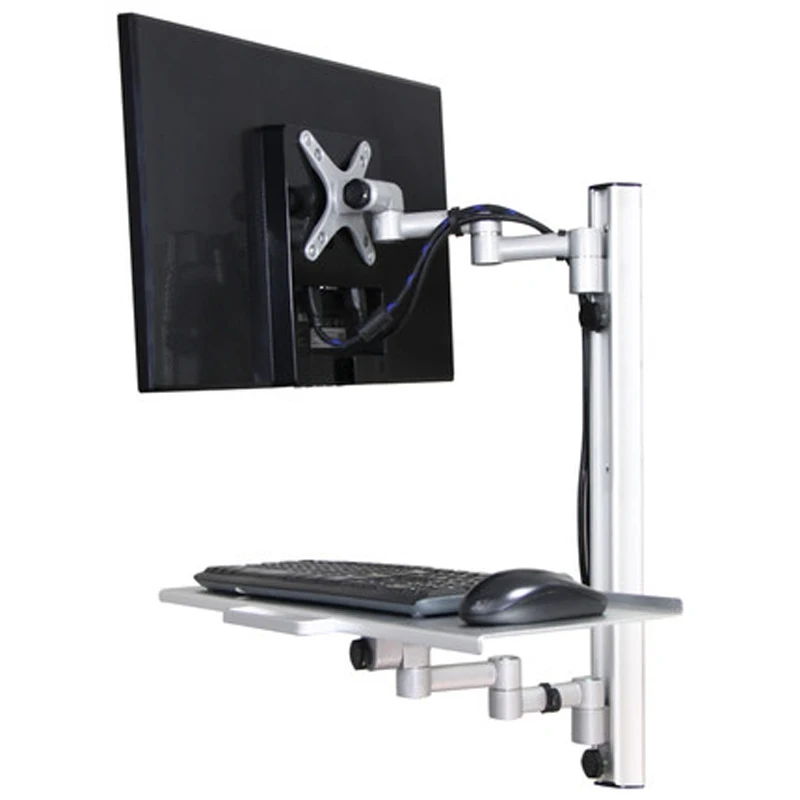 ^Cheap 10\-27\computer sit stand workstation desk riser height adjustable laptop table monitor bracket shelf with keyboard plate ^Cheap 10\-27\computer sit stand workstation desk riser height adjustable laptop table monitor bracket shelf with keyboard plate