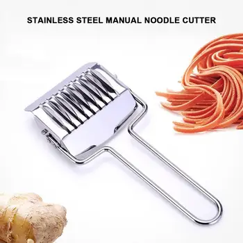 

Stainless Steel Noodle Lattice Roller Dough Cutter Pasta Spaghetti Maker Kitchen Baking Cooking Tool