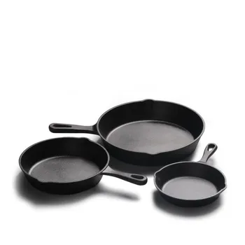 

14/16/20cm Cast Iron Non-stick Frying Pan Chef Cookware Cooking Pot Restaurant Kitchen Gadgets