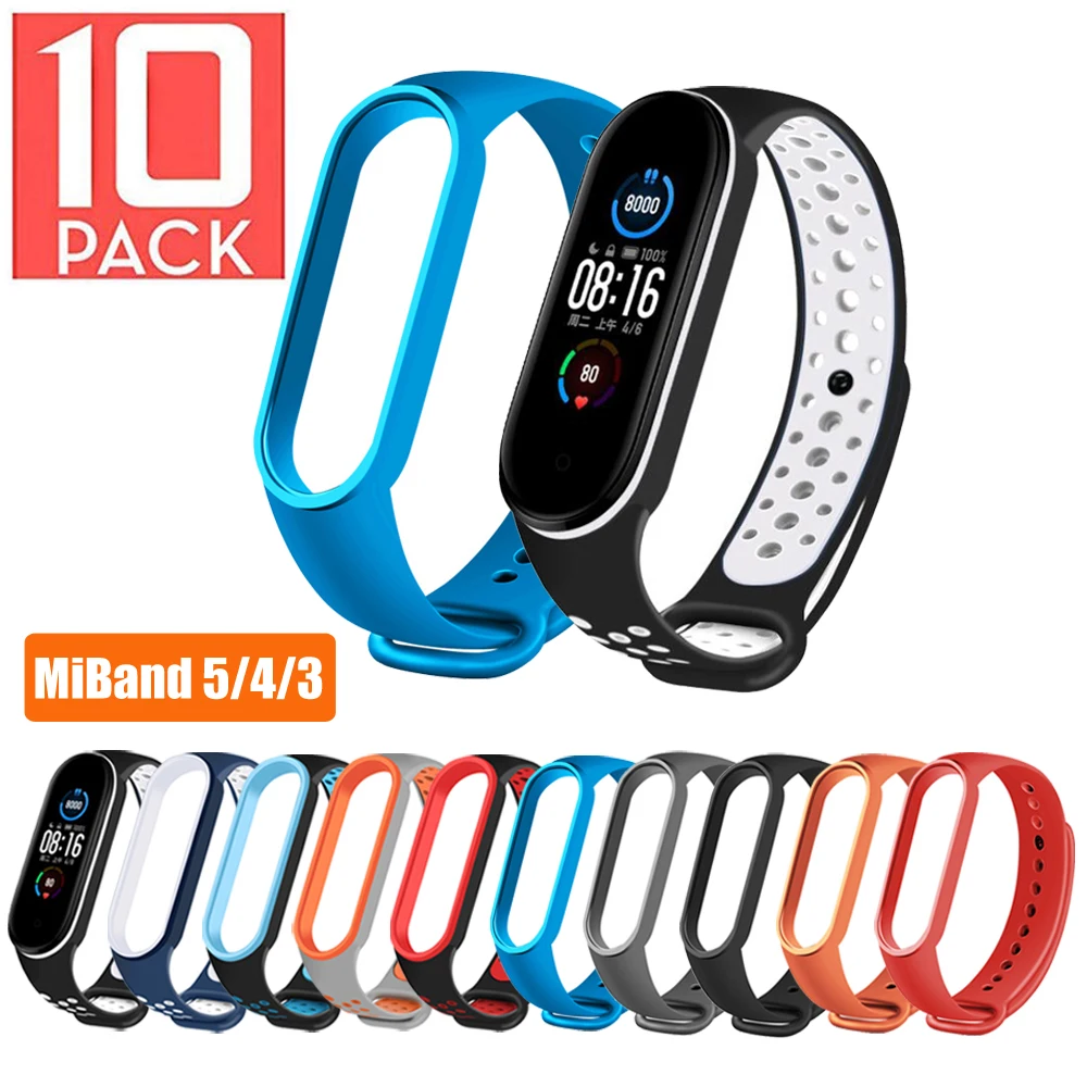 Браслет силиконовый для Xiaomi Mi Band 5 4 3 5|Смарт-аксессуары| |