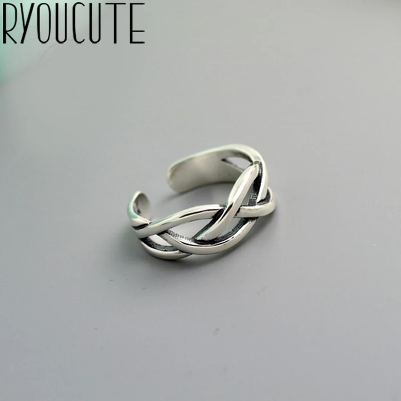 Bijoux Boho 925 стерлингового серебра полые линии кольца для женщин женские кольца модные вечерние ювелирных изделий