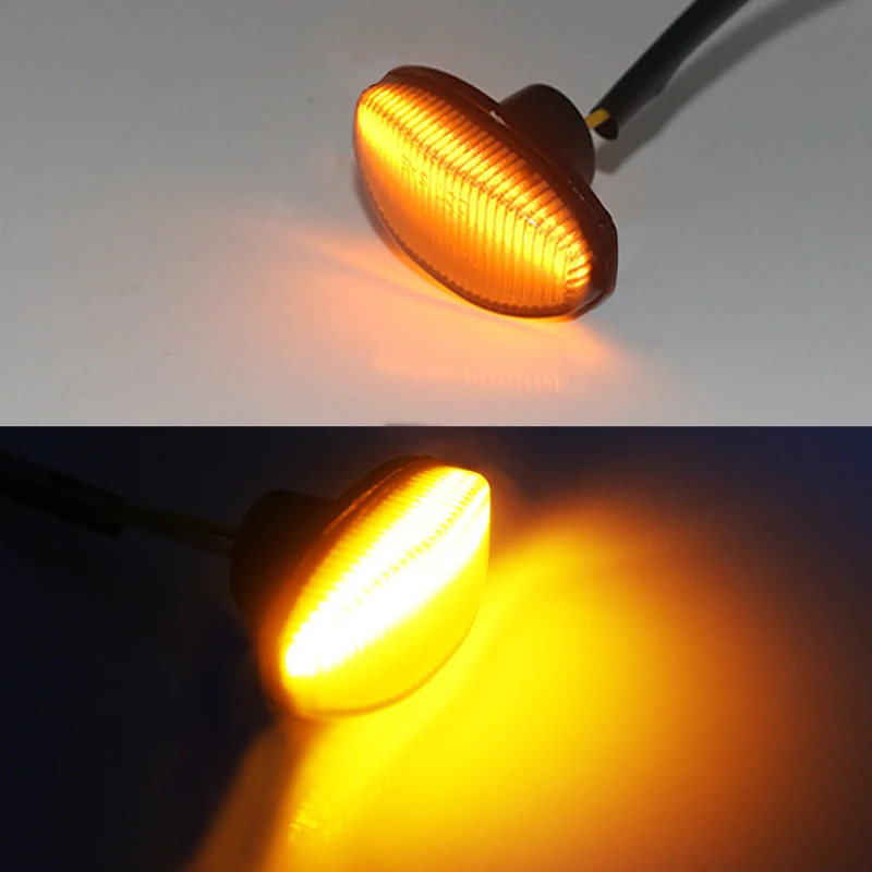 Прозрачная линза 12 SMD Янтарный светодиодный передний боковой маркер ходовые огни