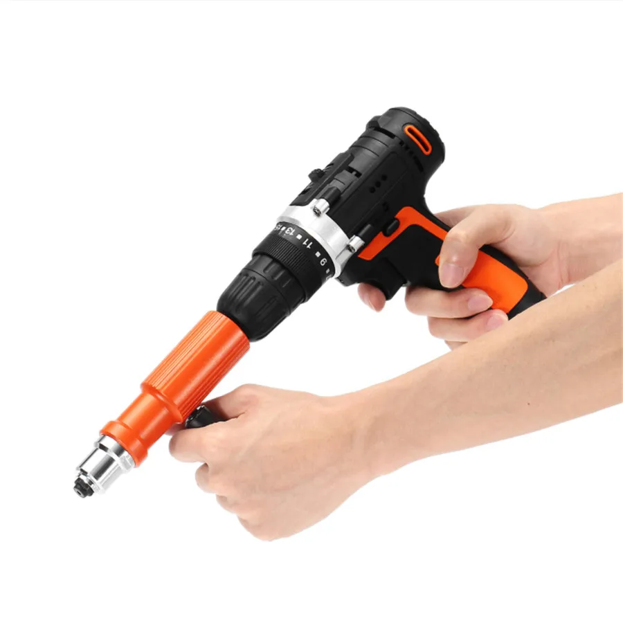 Comprar Actualizado eléctrico remache para insertar tuerca arma Pop fascinante taladro herramienta CordlessAdaptor boquilla remachado de remache ciego adaptador