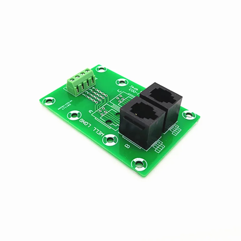 RJ9 4P4C прямоугольный домкрат 2-Way Buss Breakout Board, клеммный блок, разъем