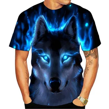 

2020 men t shirt 3D Wolf tshirt Funny t shirt Men Women t-shirt Autumn Summer Tee Short Sleeve Tops O-neck DropShip