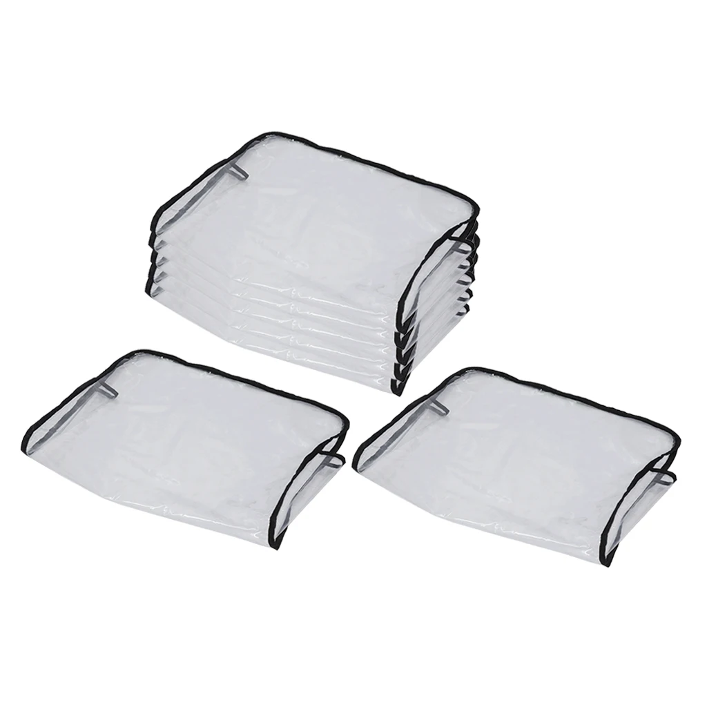 7x Hairdressing Barber Chair Back Cover Salon Spa Professional Clear Cover