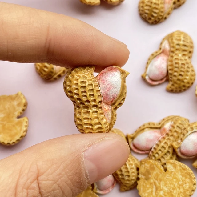 10/20 db Aranyos Mini Mesterséges Földimogyoró Lapos Hátsó Gyanta Kabochonok Scrapbooking Diy Ékszerek Kézműves Dekoráció Hozzáférés F67 - Image 2