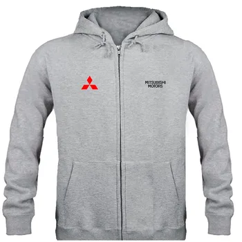 

Mitsubishi Logo Print Mens Hoodie Zipper Cardigan Jacket Casual Slim Fashion zipper Sweatshirts