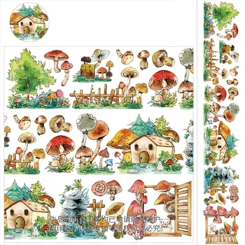 

New 5.5cm*3M Autumn Colorful Mushroom Washi Tape
