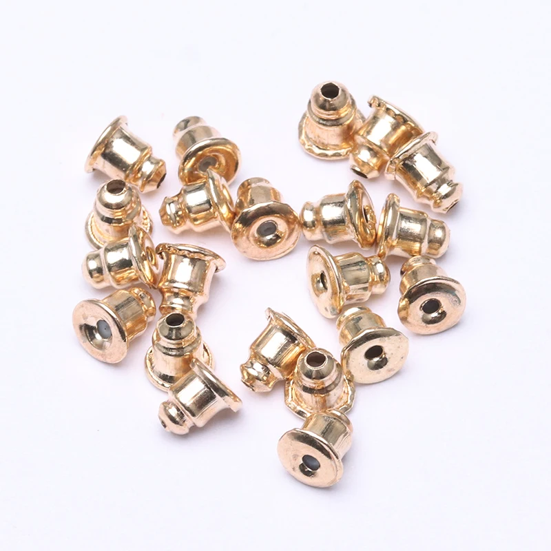 5*6mm 200pcs Earring Studs Backs Stopper Scrolls Ear Findings DIY Blocked caps Earring Backs Stoppers Ear Accessories Supplies