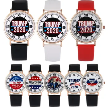 

Trump 2020 Watches for Men Women Quartz Wristwatches reloj para hombres Leather Men's Watches