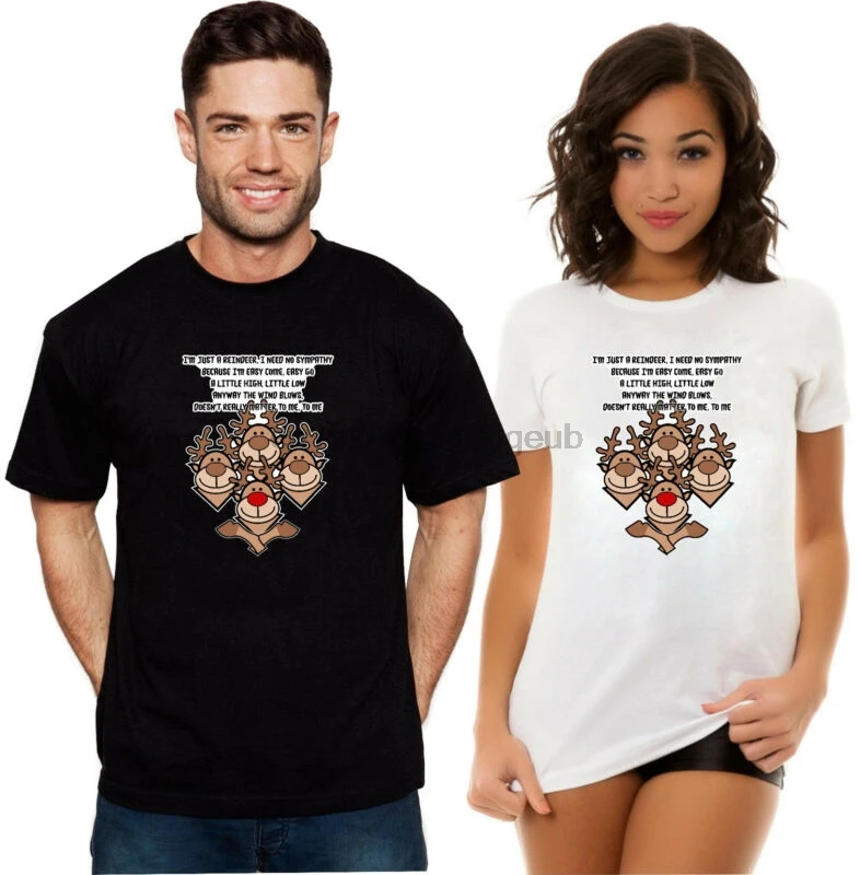 BOHEMIAN RHAPSODY CHRISTMAS T SHIRT I'M JUST A REINDEER I NEED NO SYMPATHY QUEEN |