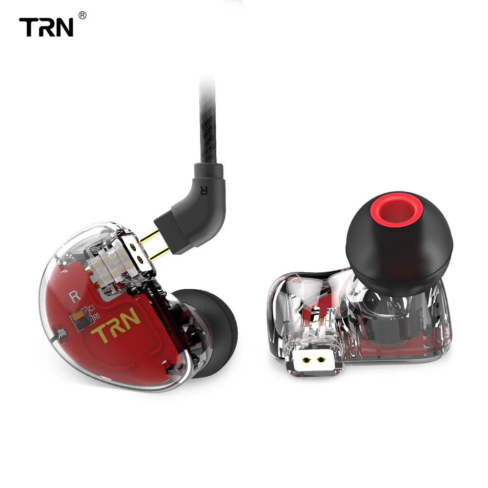 TRN V30 2BA + 1DD тройные гибридные водительские басы в наушниках HIFI Monito спортивные
