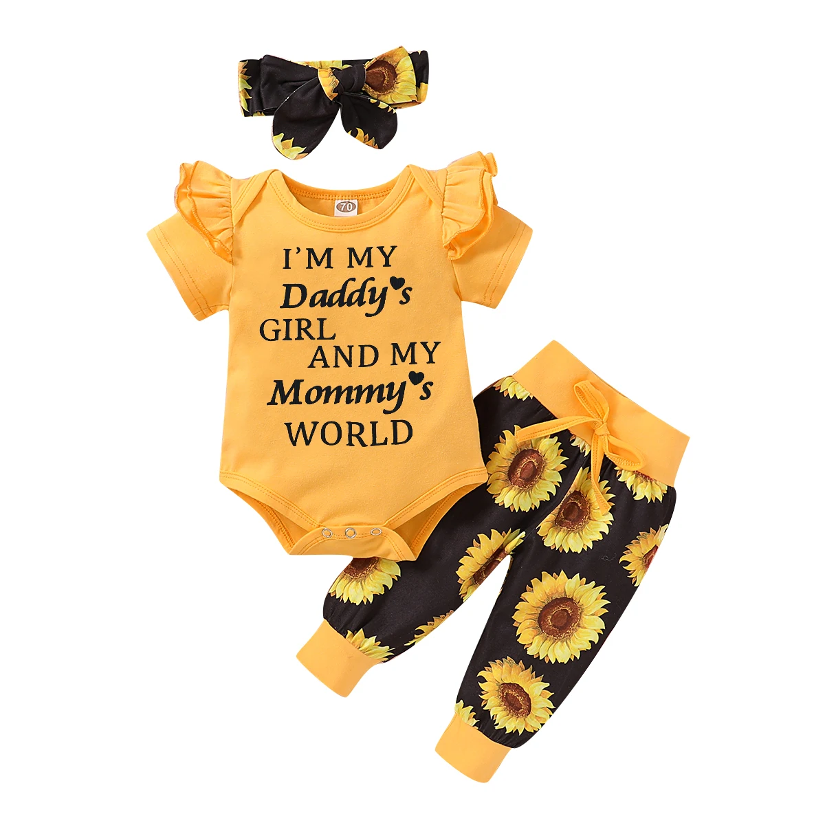 Новинка Комплект из 3 предметов Одежда для маленьких девочек Комбинезон с