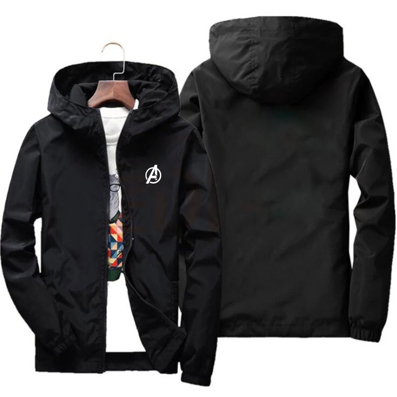 Mens Jacket 2020 Spring Jacket Men's Street Windbreaker Hoodie Zipper Thin Jacket for Men Casual Jacket Mens Long Sleeve Jacket