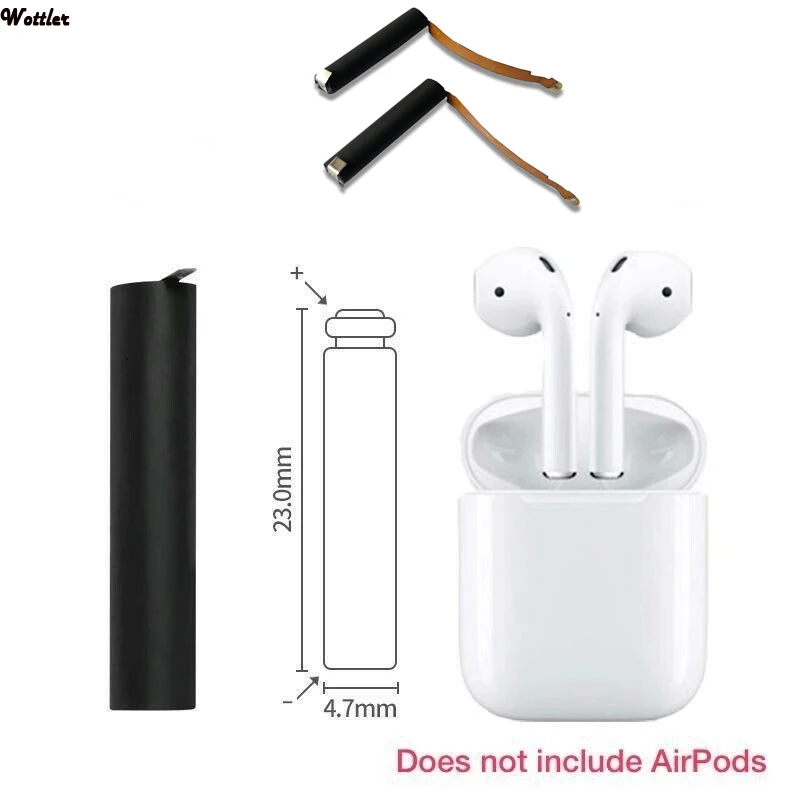 Ersatz Batterie GOKY93mWhA1604 Batterie Für Airpods 1st 2nd A1523 A1722  A2032 A2031 25mAh Bateria für Apple Air Schoten 1 2|Ersatzbatterien| -  AliExpress