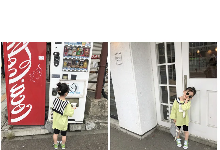 Новое поступление, Весенняя Однотонная футболка с длинным рукавом для девочек, детские хлопковые топы