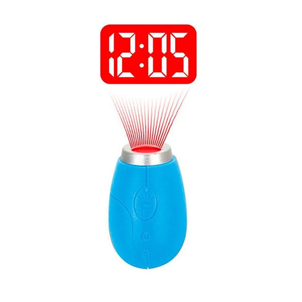 Новое поступление DE Tragbarer Digitaler Zeitprojektion Schlüsselbund Мини светодиодный ночь Часы Uhr проектор