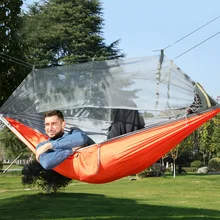Открытый гамак для двух человек, палатка, москитная сетка, подвесная кровать для охоты, кемпинга, кресло, спальная кровать-качели, Hamak Hamaca Rede