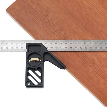 

Marking Measuring Ruler Tool Accessory Stainless Steel 45 90 Degree Line