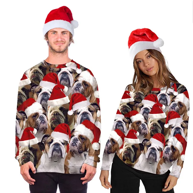  Fashion Clothes Couples Dog Print Hoodies Teen Street Fashion Sweatshirt Casual Party Pullover Loose Hoodie