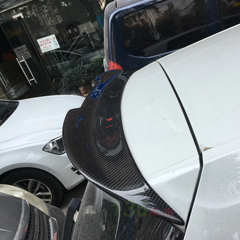 MK7 MK7.5 автомобильный Стайлинг настоящее углеродное волокно задний спойлер на