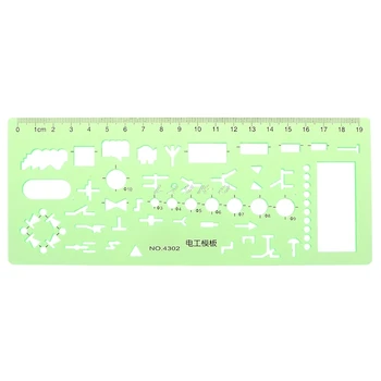 

Plastic Ruler Geometric Template Ruler Stencil Measuring Patchwork Tool For Electrician Formwork