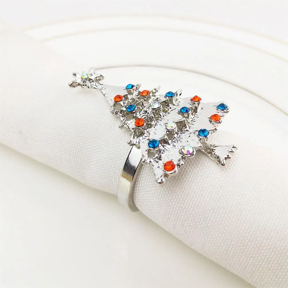 НОВАЯ РОЖДЕСТВЕНСКАЯ салфетка в форме рождественской елки пряжка кольцо