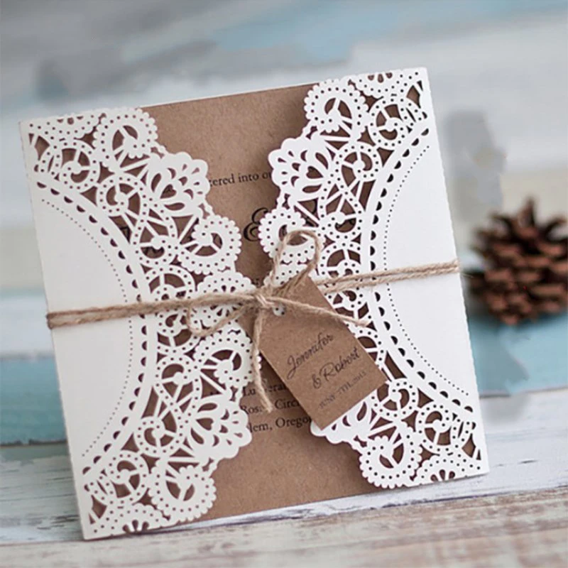  50*Wedding Invitation Cards+Vintage Labels Bridal Greeting Cards Party Supplies For Children's Birt - 4.0006E+12