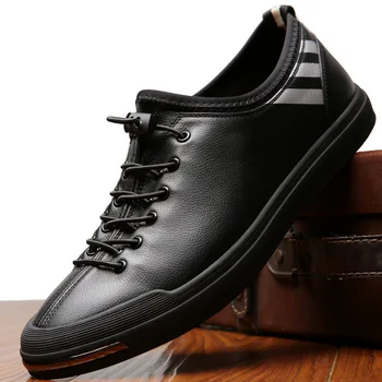 

The New Men Shoes Lace Breathable black Business Dress Shoes Genuine Leather Casual Sandals Oxfords wedding party shoes
